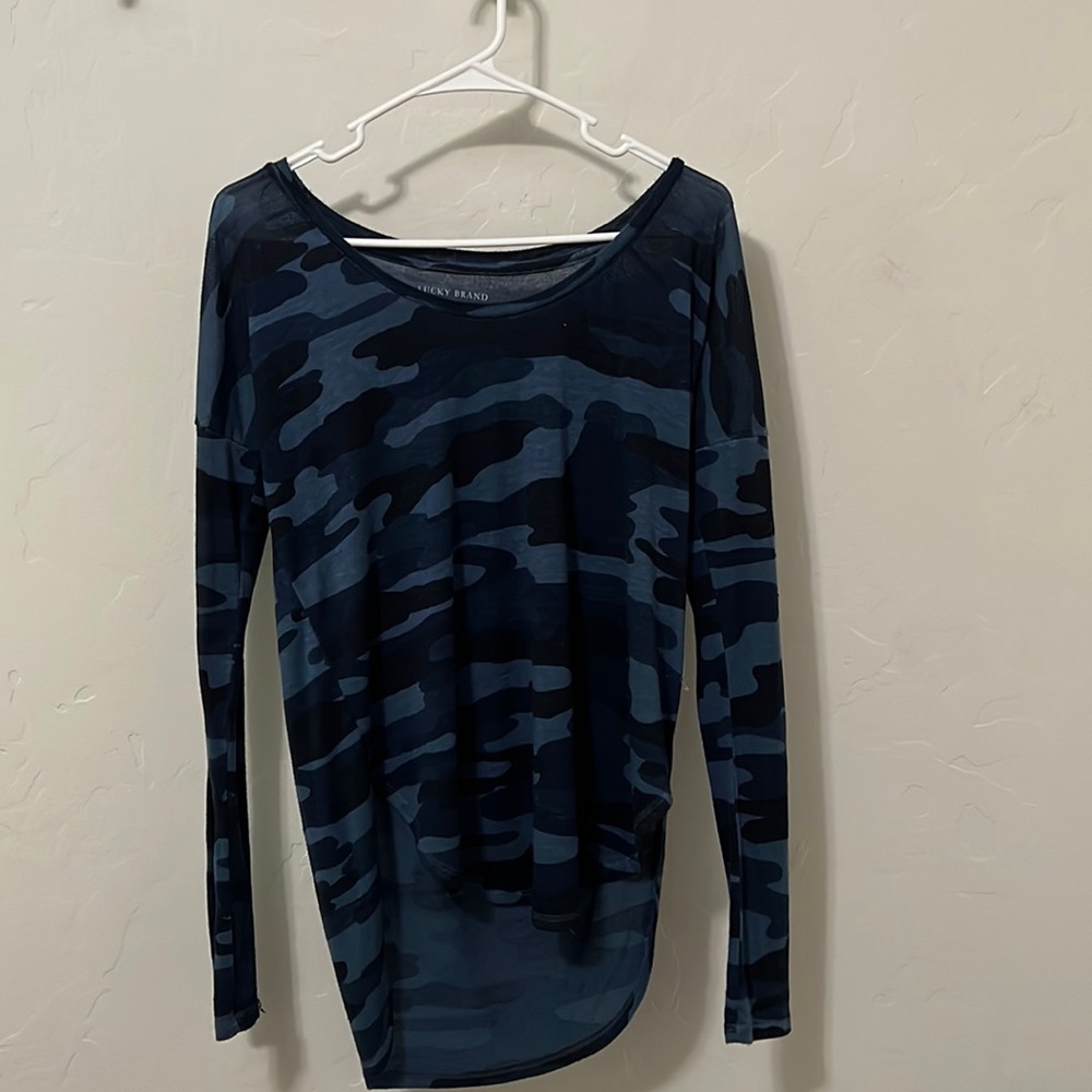 Blue camo long sleeve shirt